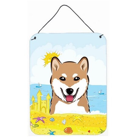 Carolines Treasures Shiba Inu Summer Beach Wall or Door Hanging Prints BB2093DS1216